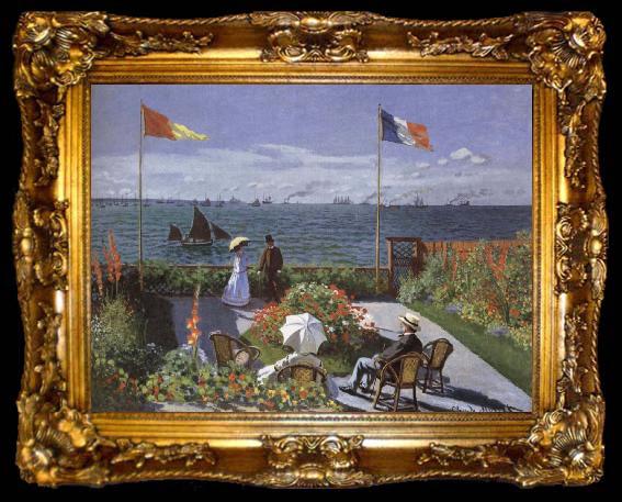 framed  Claude Monet Terrace at Saint-Adresse, ta009-2